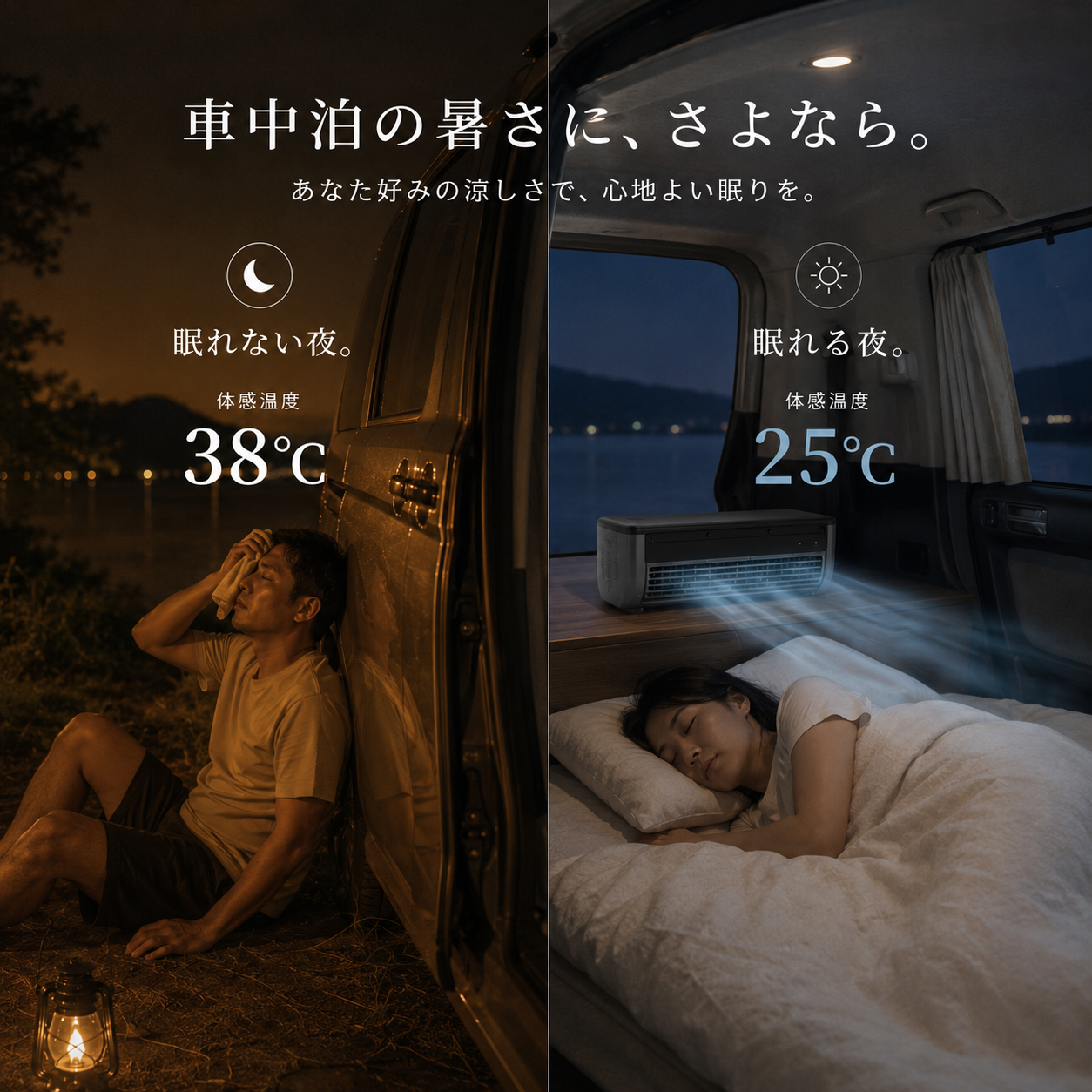 Ryo Cooler ｜ 車中泊にも使える 充電式ポータブル冷風機
