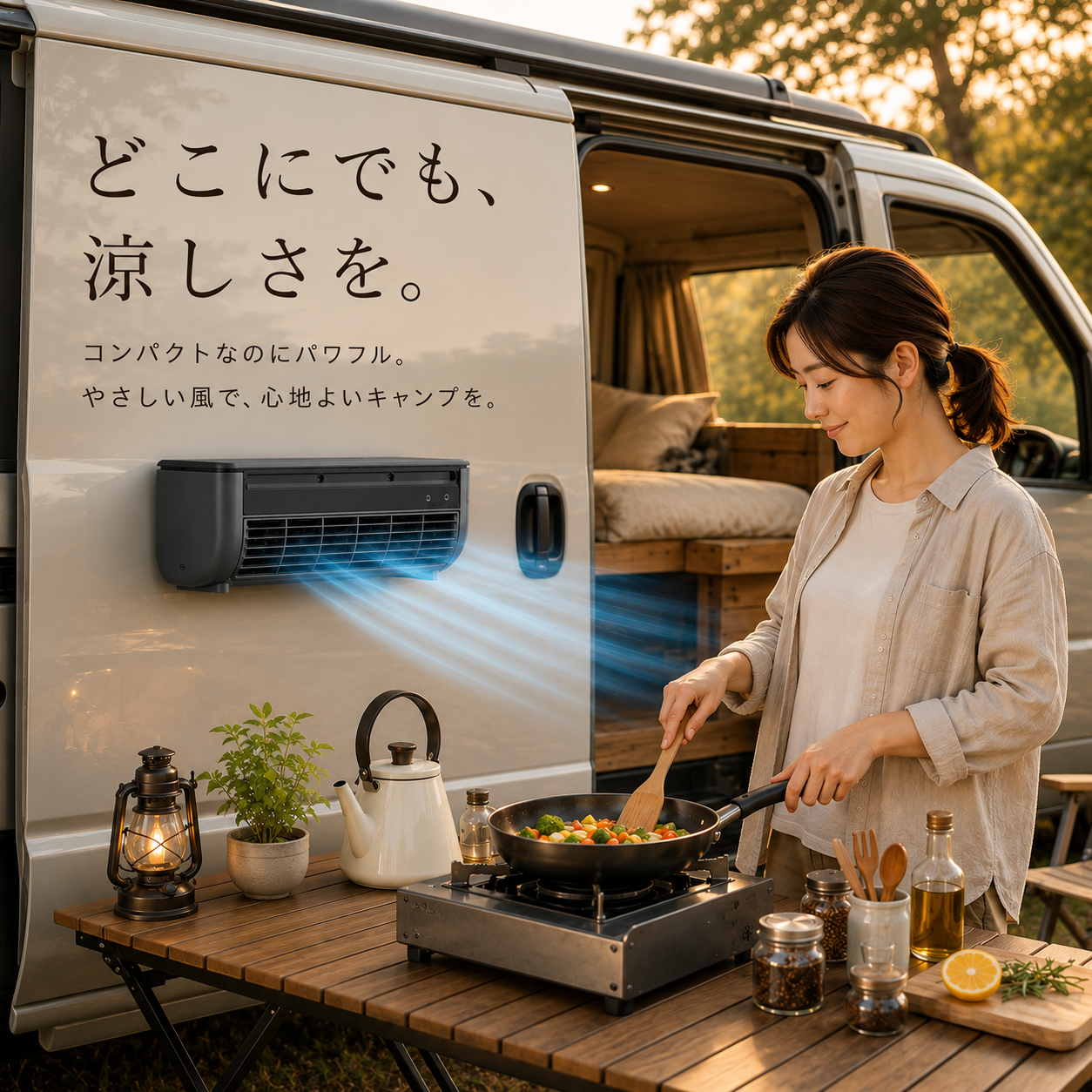 Ryo Cooler ｜ 車中泊にも使える 充電式ポータブル冷風機